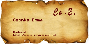 Csonka Emma névjegykártya