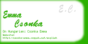 emma csonka business card
